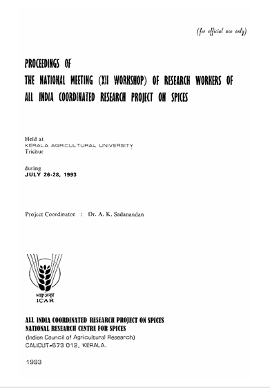 Proceedings 1993 Cover