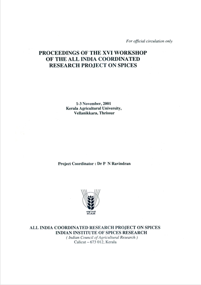 Proceedings 2001 Cover